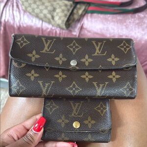 Louis Vuitton Brown Monogram Wallet and Key Clip